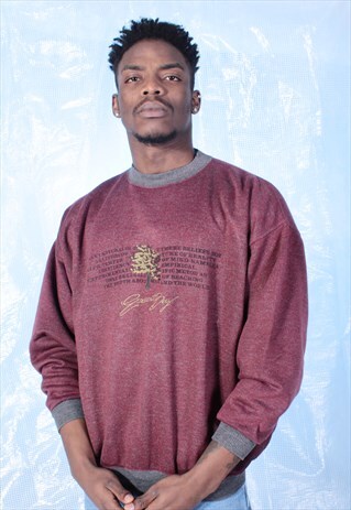 VINTAGE GREAT BAY MAROON AND BROWN SWEATSHIRT