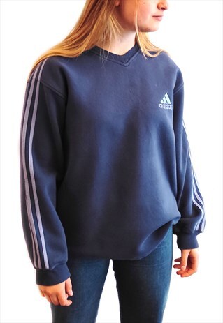 SUDADERA ADIDAS VINTAGE DE LOS ANOS 90 EN AZUL