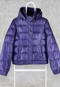 Levi's Purple Puffer Jacket Feather Down Fill Nylon Medium