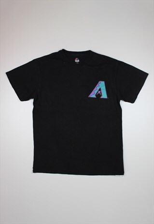 MAJESTIC MLB 'A' BLACK T-SHIRT