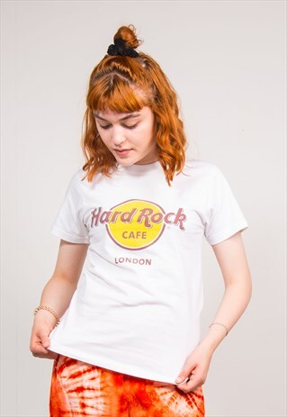 VINTAGE 90'S HARD ROCK CAFE LONDON WHITE T-SHIRT