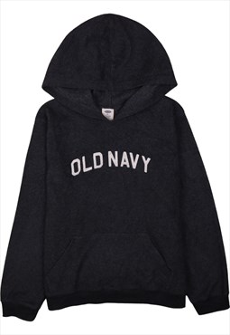 Vintage 90's Old Navy Fleece Jumper Hooded Spellout Black