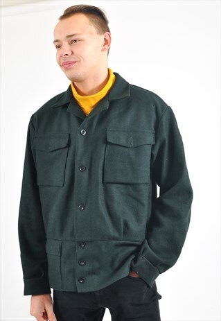 VINTAGE 90'S HARRINGTON COAT IN GREEN