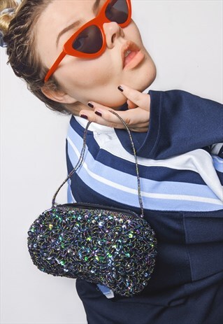VINTAGE BAG BEADED DETAIL RARE CIRCULAR 90S 00S UNISEX