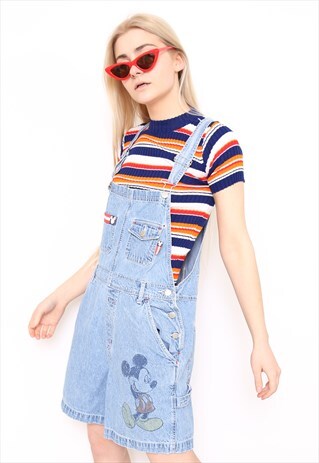 VINTAGE 90S BLUE DENIM DISNEY DUNGAREES