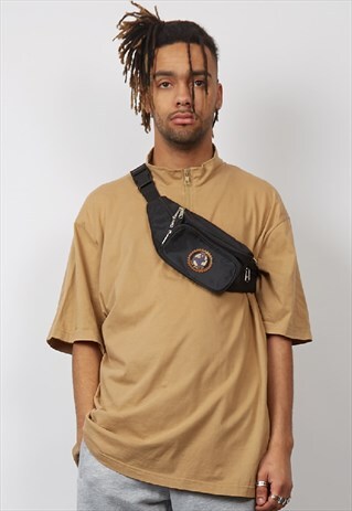 VINTAGE 90'S BLACK PARIS/ LOS ANGELES BUM BAG