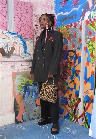 DARK GREY VINTAGE BLAZER JACKET