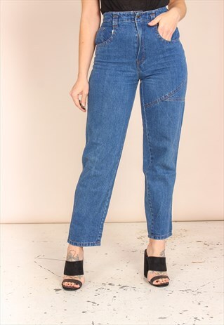 VINTAGE 90S MOM JEANS IN MID WASH