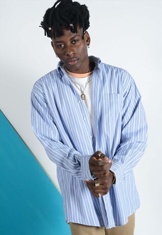 TOMMY HILFIGER VINTAGE SHIRT IN BLUE STRIPES.