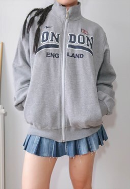 Vintage Y2k grey sportwear london england track jacket
