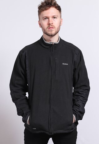 VINTAGE REEBOK ZIP UP FLEECE JACKET TOP