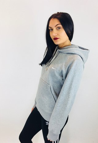 VINTAGE NIKE SWOOSH EMBROIDERED HOODIE