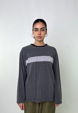 Grey 00s NIKE Embroidered Swoosh Sweatshirt