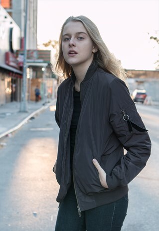 MOCHA BROWN BOMBER JACKET