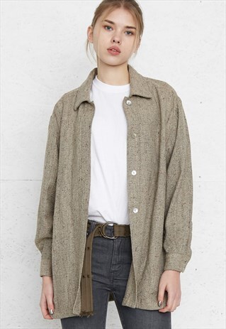 VINTAGE BROWN SEIDENSTICKER LONG SLEEVE SHIRT