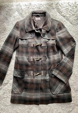 Vintage orsay equestrian 90s tartan brown plaid jacket