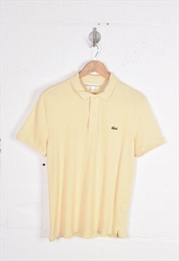 Vintage Lacoste Polo Shirt Yellow Medium