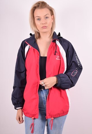 REEBOK WOMENS VINTAGE JACKET MEDIUM PINK 90S