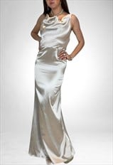 Champagne Silver Ball Evening Prom Bridesmaid Dress