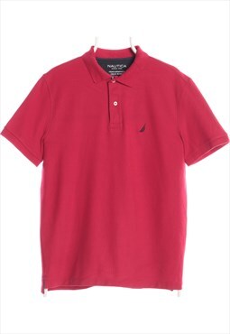 Red Nautica Short Sleeve Polo Shirt - Medium