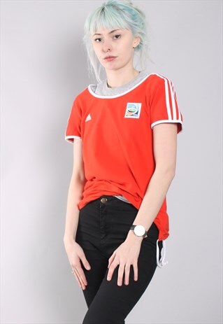 VINTAGE ADIDAS 90'S SPORTS T-SHIRT RED
