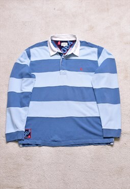 Musto Blue Stripe Rugby Polo Top