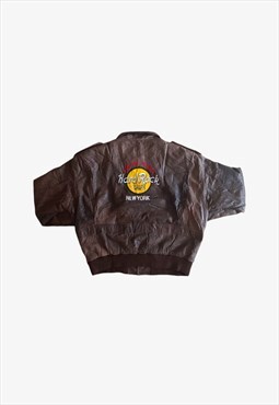 Vintage 1990s Hard Rock Cafe New York Pilot Jacket