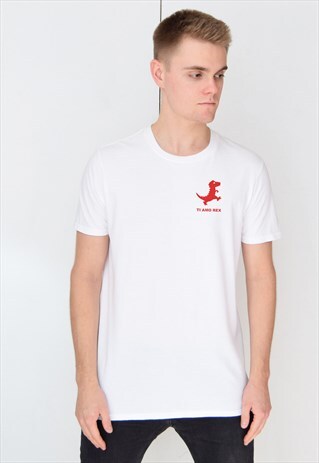 WHITE TI AMO REX (RED) T-SHIRT