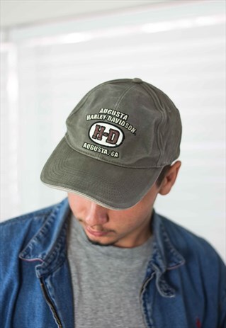 VINTAGE HARLEY DAVIDSON CAP HAT LOGO 90S X 3.4
