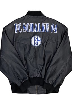 FC Schalke 04 Black Leather Jacket XL