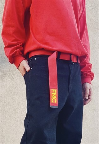 FMC EXTRA LONG CANVAS BELT RED