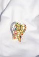 RAINBOW SEMI CIRCLE CUT OUT CLAW HAIR CLIP