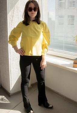 Vintage 90's Yellow Puff Sleeved Blouse