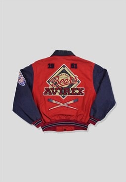 Vintage Avirex Newark Bears Varsity Bomber Jacket