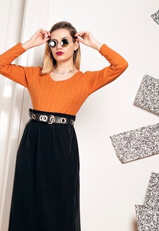 90S VINTAGE ORANGE BODYSUIT