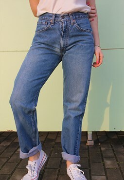 Original Levi's 512 Mid Wash Blue Mom Jeans 