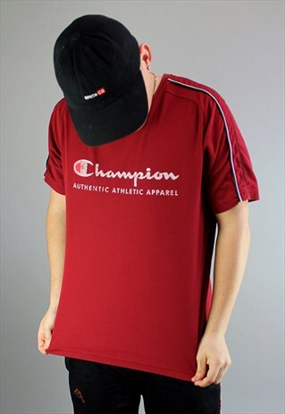 VINTAGE CHAMPION RED SPELL OUT TEE