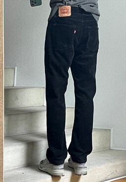 Vintage LEVIS Corduroy Pants Work Trousers 90s Black