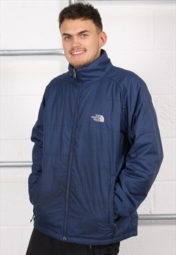 Vintage The North Face Puffer Jacket in Navy Large