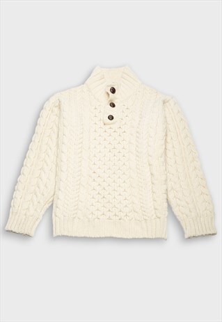 CREAM PULL-OVER KNITTED JUMPER