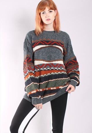 VINTAGE 90S SWEATER SHOP CHUNKY KNIT COOGI STYLE JUMPER