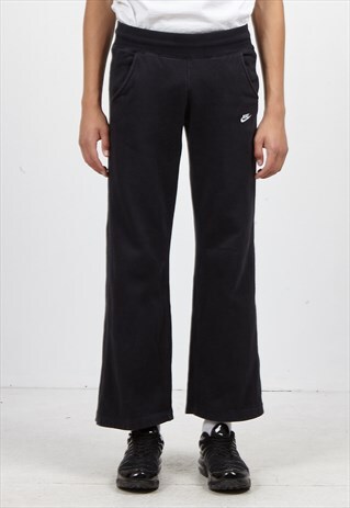 VINTAGE RETRO BLACK NIKE TRACK BOTTOMS JOGGERS