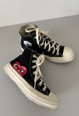 Comme Des Garcons Play Converse Black High Sneakers