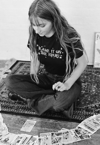 BLAME IT ON THE STARS BLACK T-SHIRT