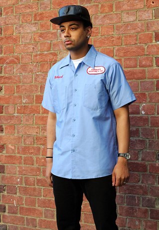 VINTAGE WORK WEAR CUSTOMISED SHIRT