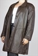 VINTAGE  LEATHER JACKET CUIROPOLIS IN BROWN L