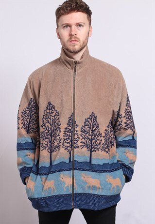 VINTAGE ZIP UP FLEECE TOP