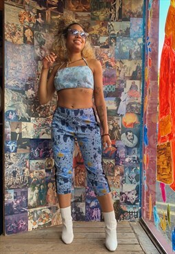 Blue Kenzo Cropped Trousers