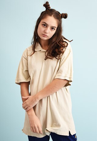 Y2K NIKE SPORTS NEUTRAL OVERSIZED POLO T-SHIRT TEE