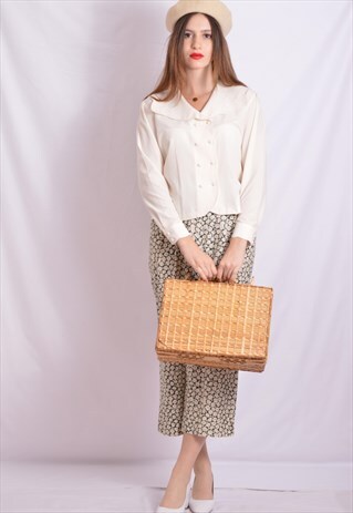 SILK WHITE EMBROIDERED SHIRT